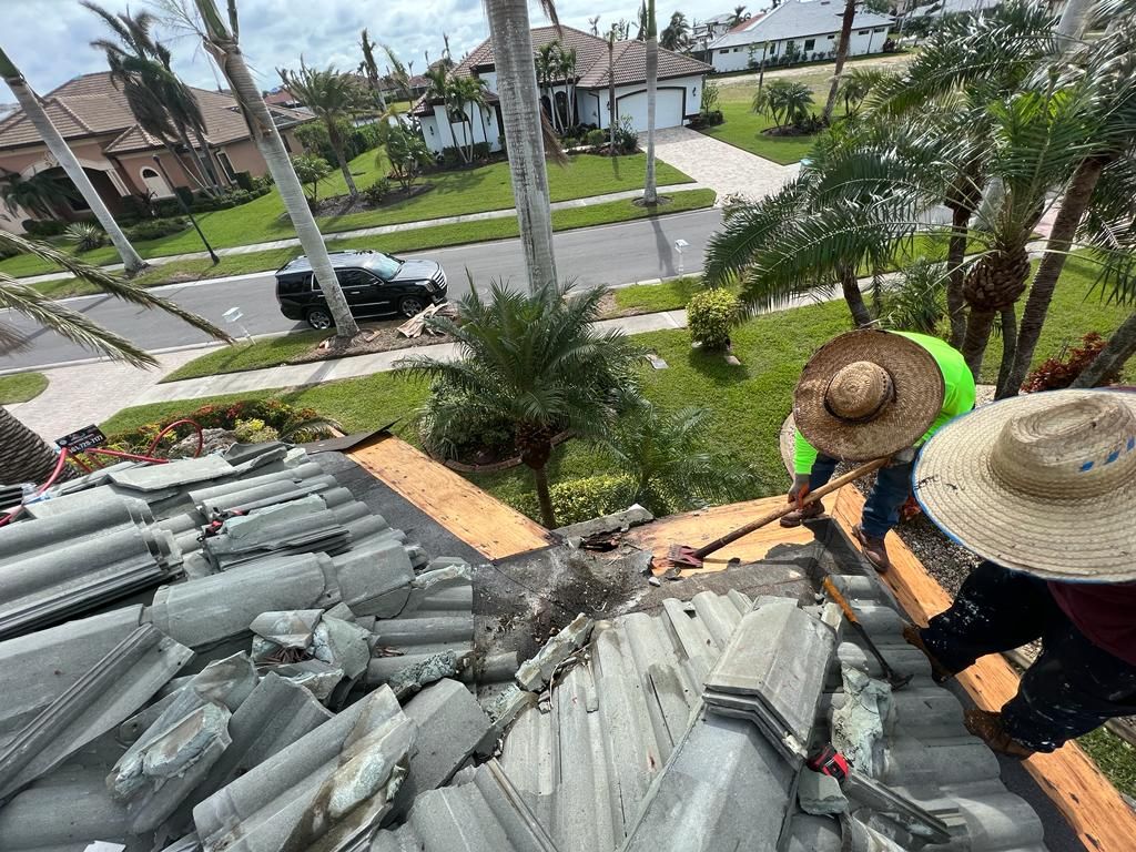Gold Coast crew repairing a tile roof, Gold Coast Roofing and Solar
