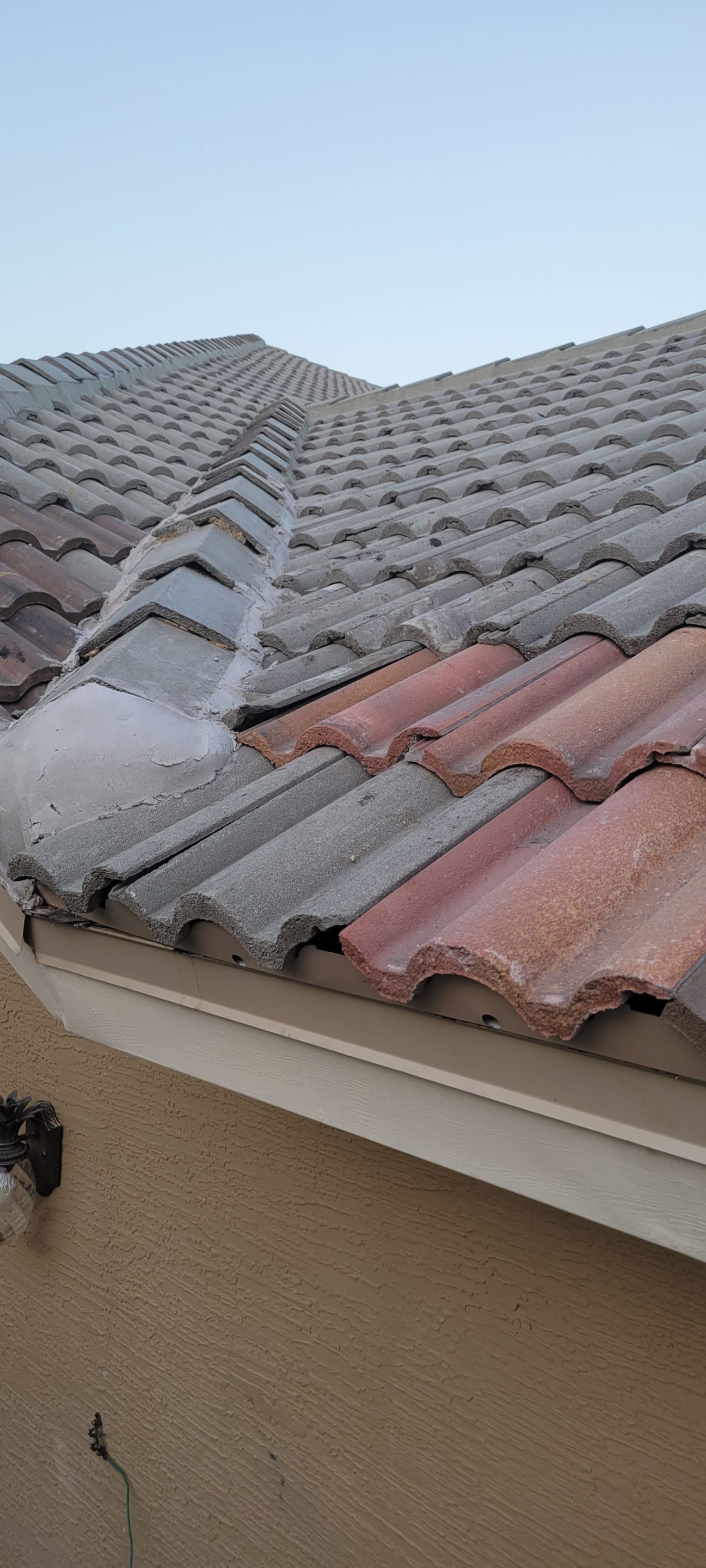 Tile roof edge after repair work, Gold Coast Roofing and Solar