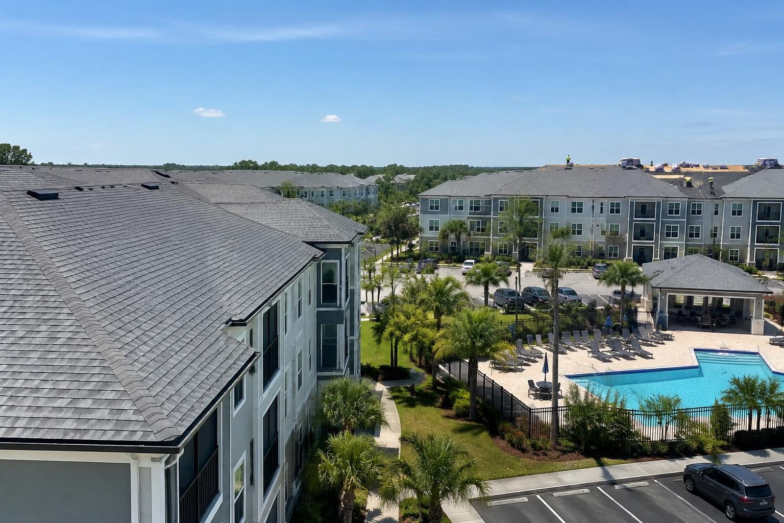 Multifamily architectural shingles roofing in Orlando, Florida